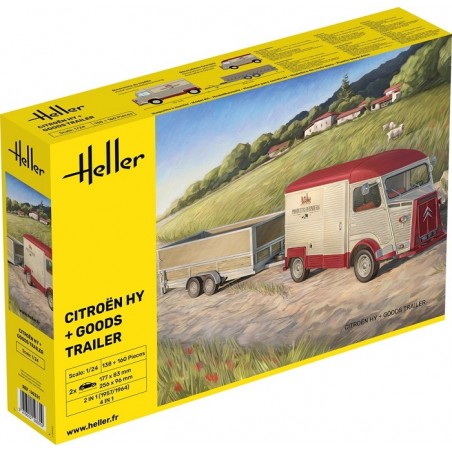 Citroen HY + Goods Trailer 1/24 - Heller