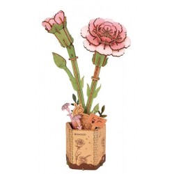 Fleur en bois DIY Oeillet Rose - Robotime