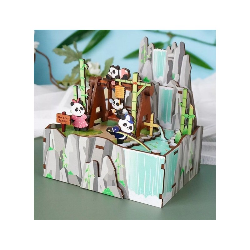 Puzzle 3D Boîte à Musique Panda's Home - ToneCheer