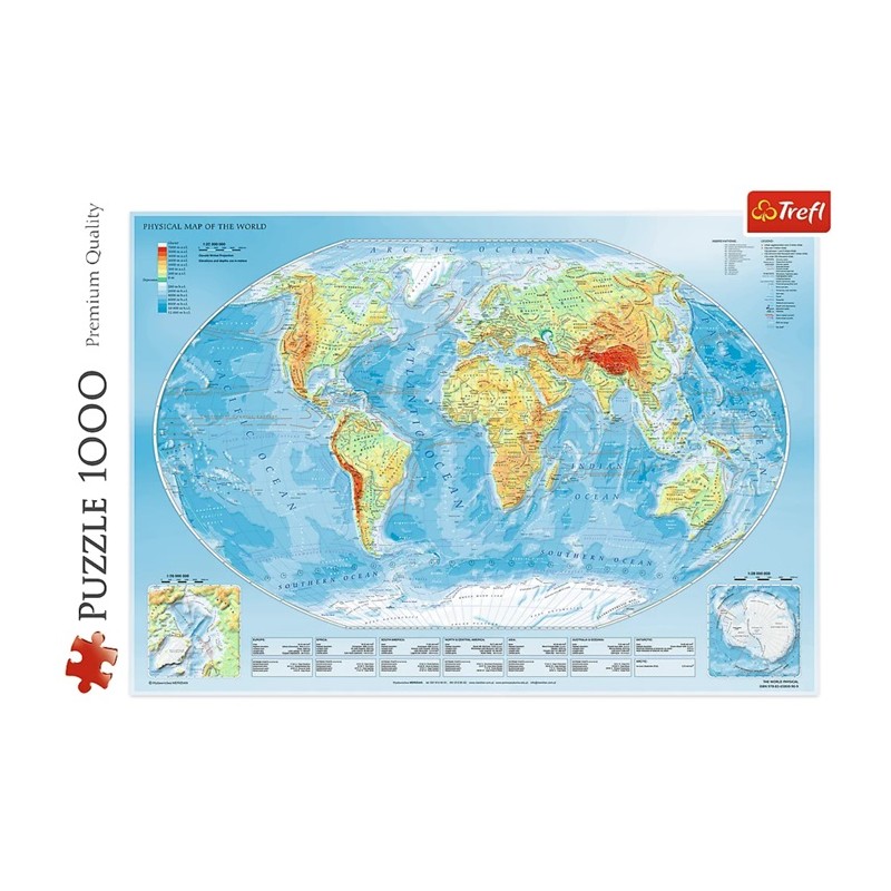 Puzzle 1000p Carte du Monde - Trefl