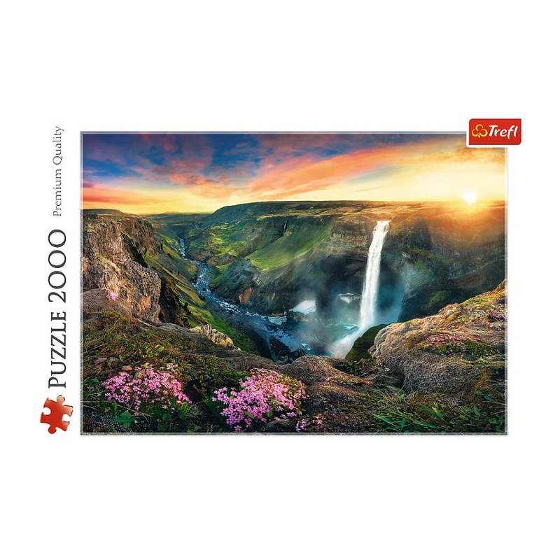 Puzzle 2000p Cascade Haifoss Islande - Trefl