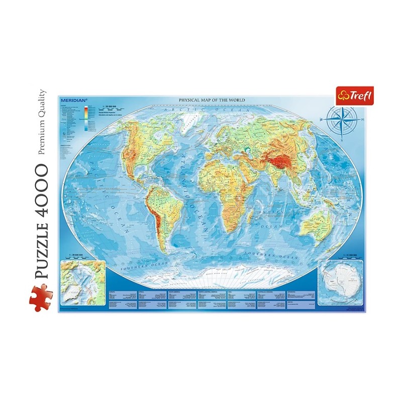 Puzzle 4000p Carte du Monde - Trefl