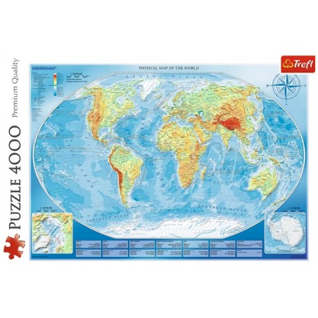 Puzzle 4000p Carte du Monde - Trefl