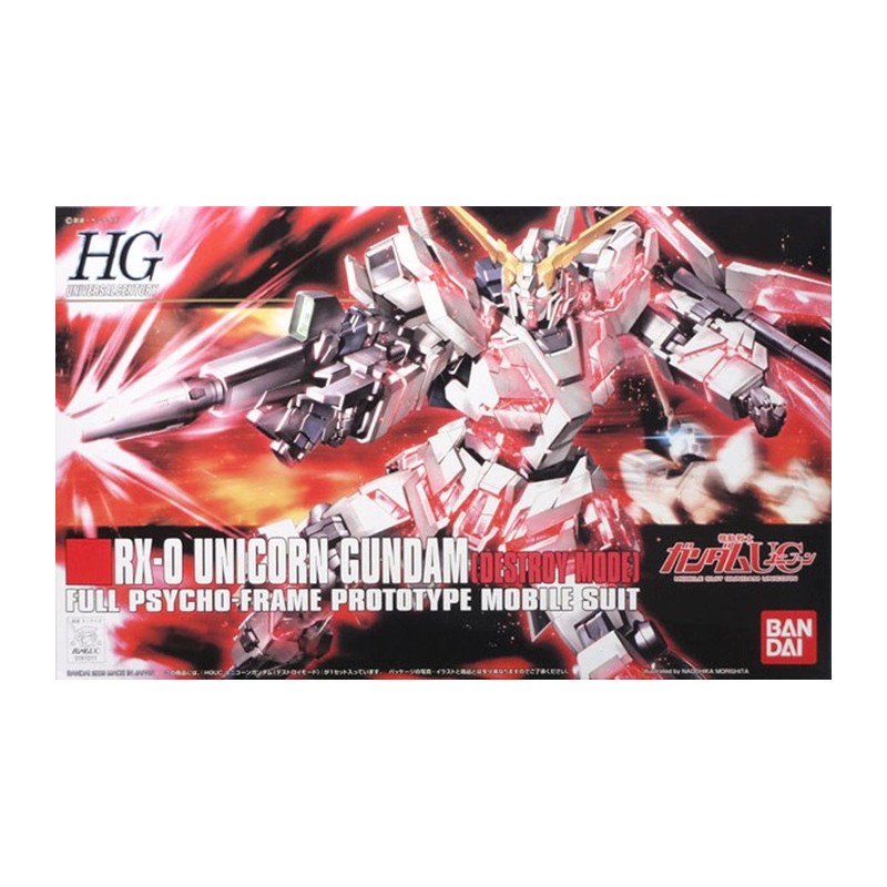 Gundam Gunpla HG 1/144 100 RX-0 Unicorn Gundam Destroy Mode - Bandai