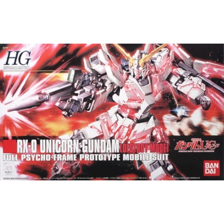 Gundam Gunpla HG 1/144 100 RX-0 Unicorn Gundam Destroy Mode - Bandai
