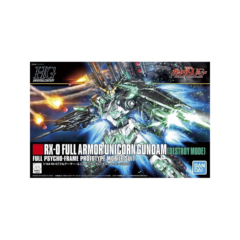 Gundam Gunpla HG 1/144 178 Full Armor Unicorn Gundam (Destroy Mode) - Bandai