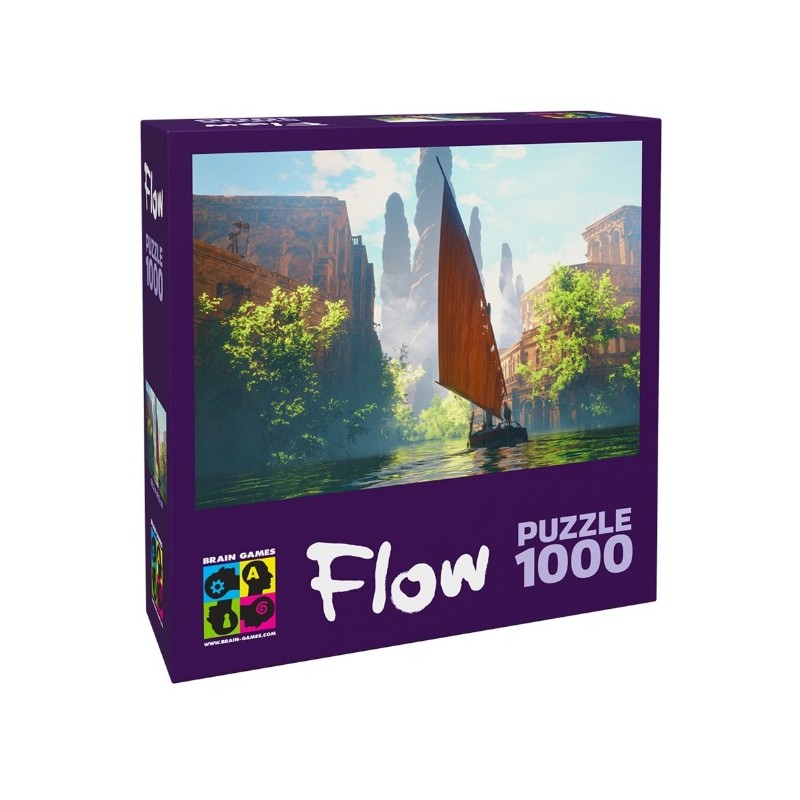 Puzzle 1000p Flow - Bateau et Batiments - BrainGames