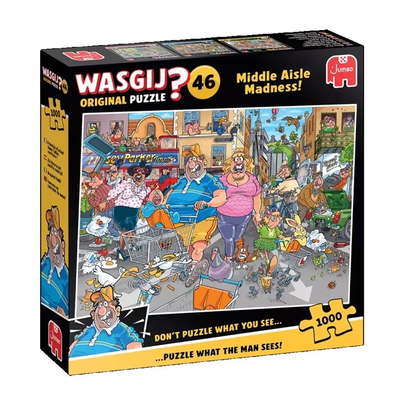 Puzzle 1000p WASGIJ Original 46 - Frénésie d'Achat dans l'Allée Centrale - Jumbo