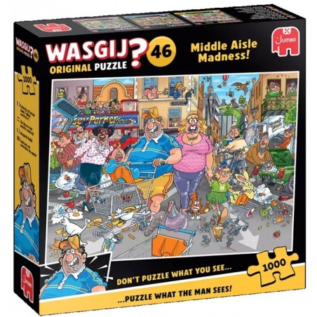 Puzzle 1000p WASGIJ Original 46 - Frénésie d'Achat dans l'Allée Centrale - Jumbo