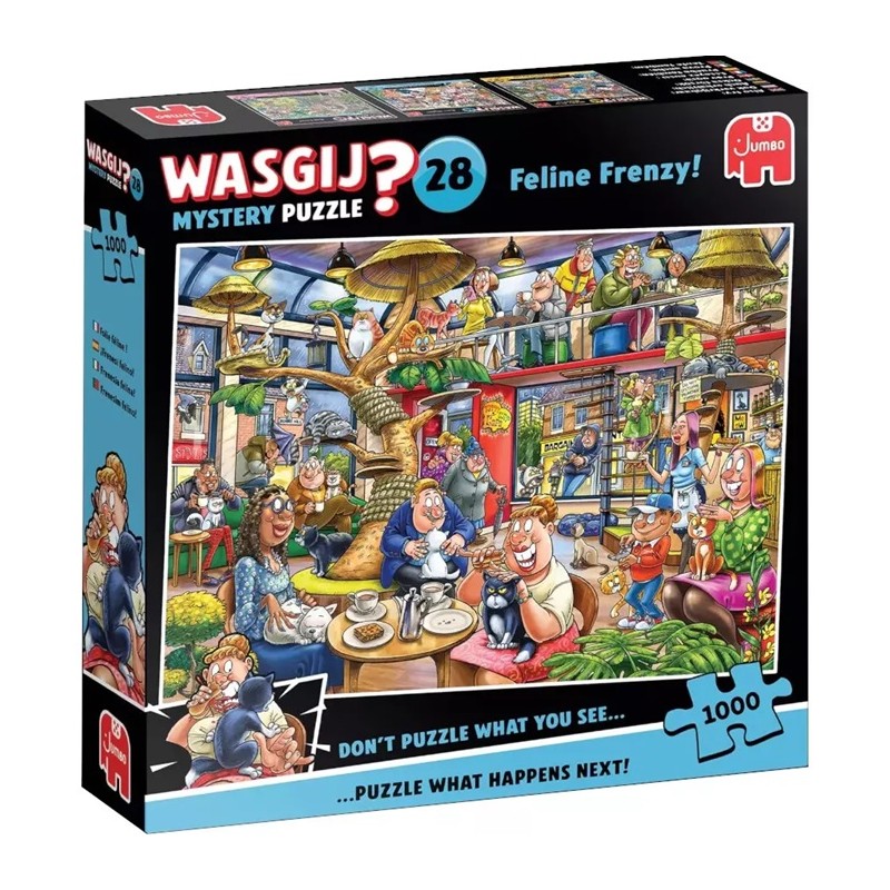 Puzzle 1000p WASGIJ Mystery 28 - Folie Féline - Jumbo