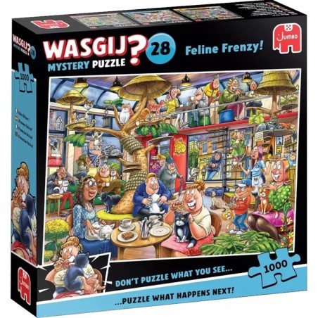 Puzzle 1000p WASGIJ Mystery 28 - Folie Féline - Jumbo