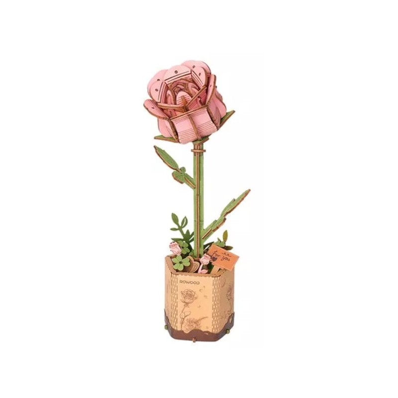 Fleur en bois Rose - Robotime