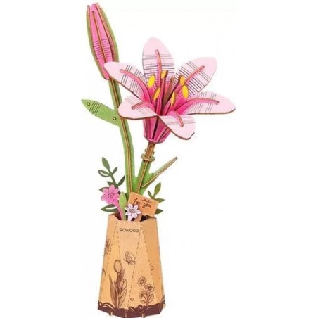 Fleur en bois Lys Rose - Robotime
