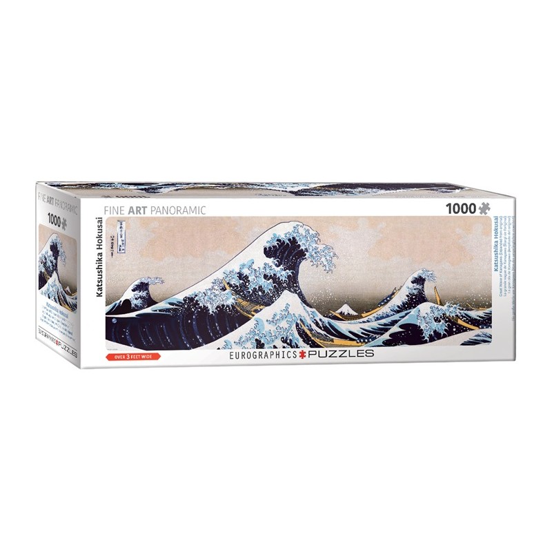 Puzzle 1000p panoramique La Grande Vague de Kanagawa - Eurographics