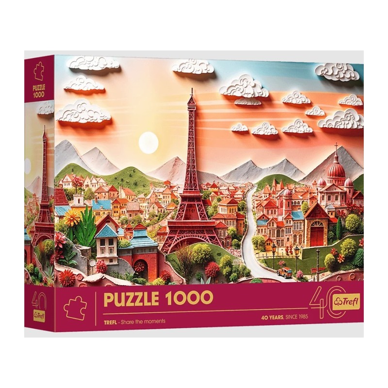 Puzzle 1000p Paper Art - Paris - Trefl