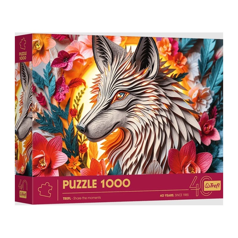 Puzzle 1000p Paper Art - Loup - Trefl