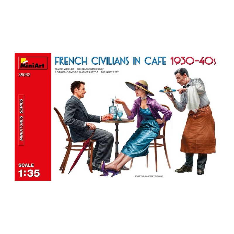 French Civilians In Cafe 1930-40s 1/35 - Miniart