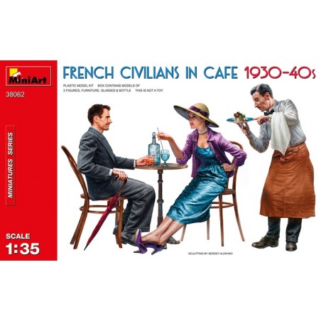 French Civilians In Cafe 1930-40s 1/35 - Miniart