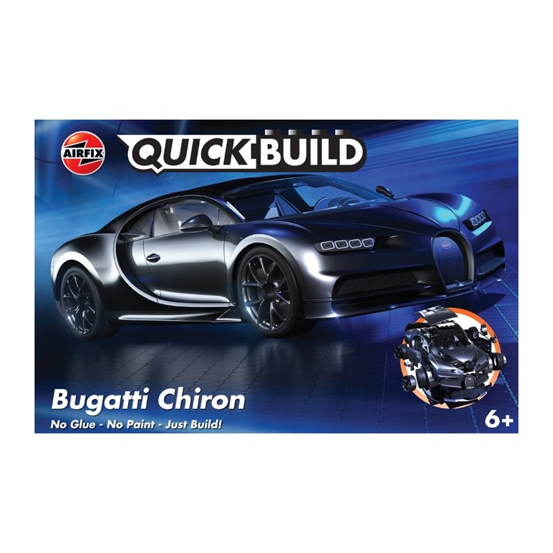 QUICKBUILD Bugatti Chiron - Noire - Airfix