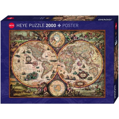 Rajko Zigic - Map Art - Vintage World - Heye
