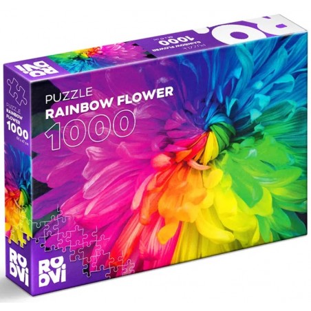 Puzzle 1000p Rainbow Flower - Roovi