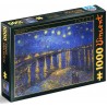 Puzzle 1000p Van Gogh - Nuit Etoilée sur le Rhône - D-Toys