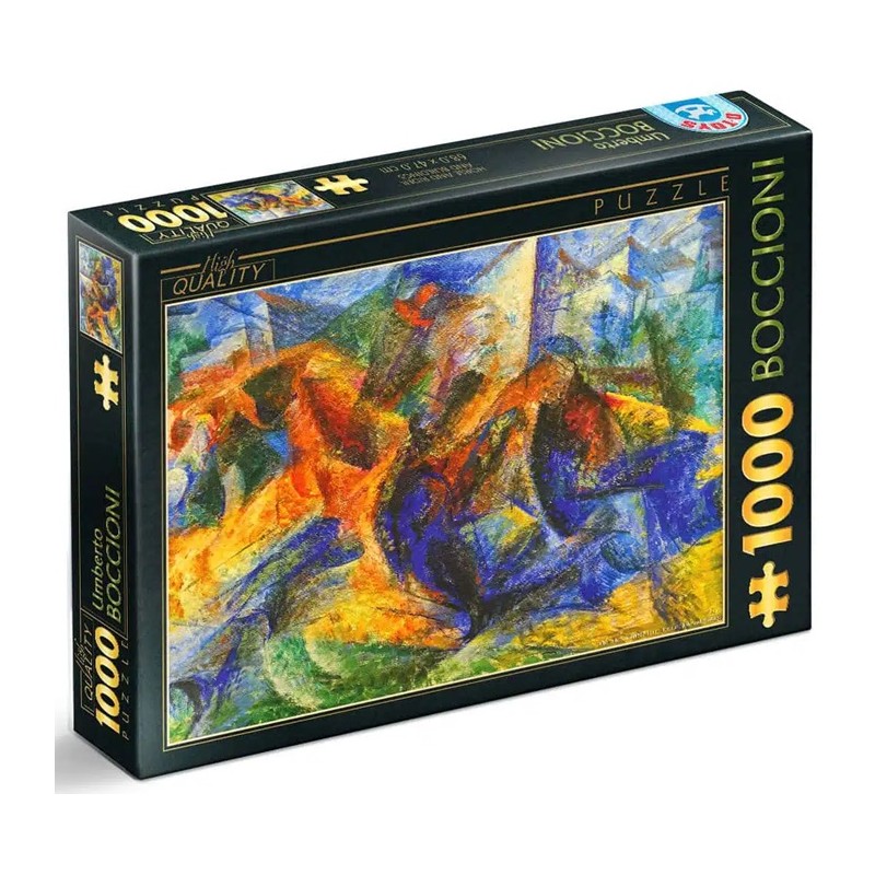 Puzzle 1000p Boccioni - Horse Rider Houses - Dtoys