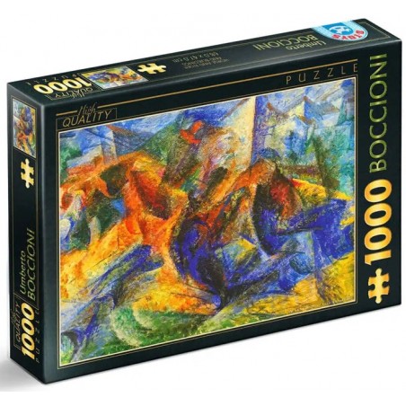Puzzle 1000p Boccioni - Horse Rider Houses - Dtoys