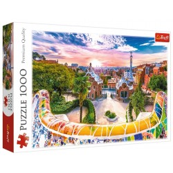 Puzzle 1000p Sunset over Barcelona - Spain - Trefl