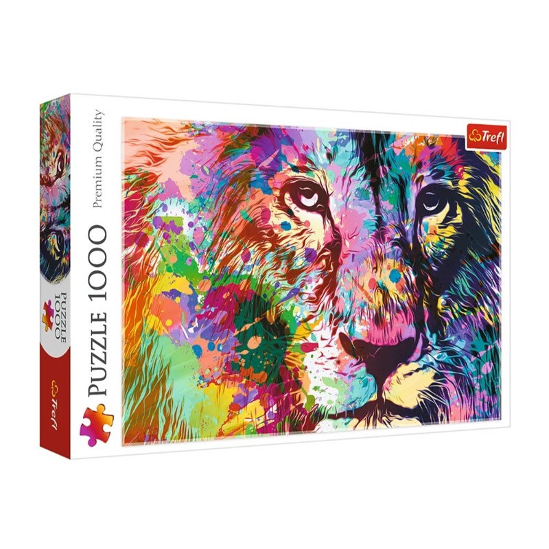 Puzzle 1000p Colorful lion - Trefl