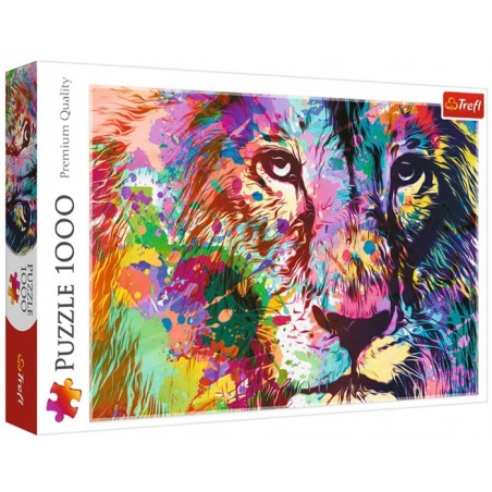Puzzle 1000p Colorful lion - Trefl