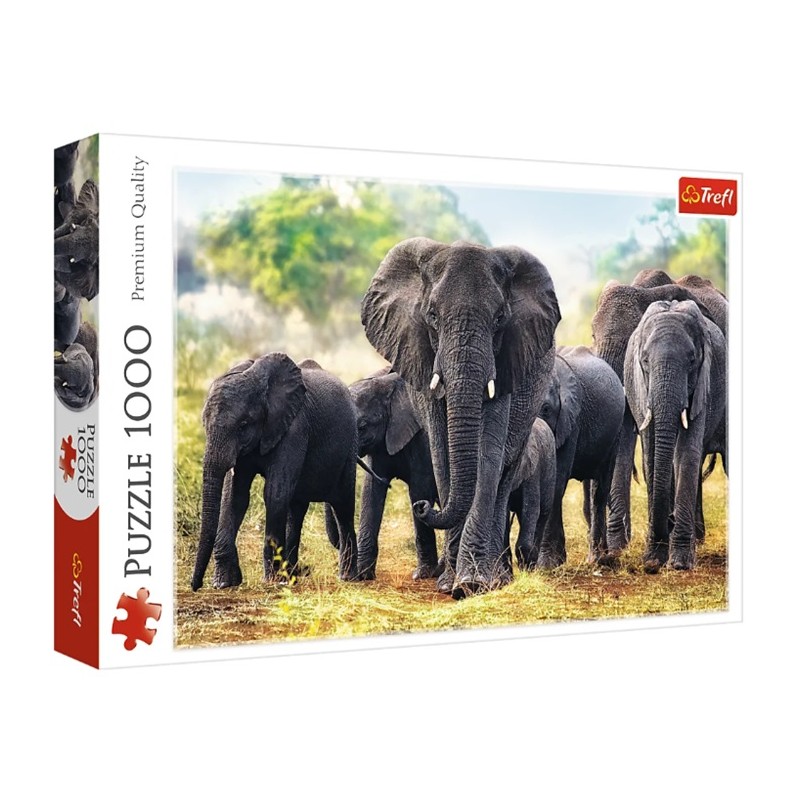 Puzzle 1000p African Elephants - Trefl
