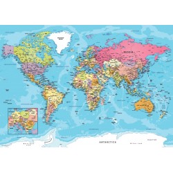 Puzzle 550p Boîte métal Globe Terrestre - Eurographics
