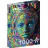 Puzzle 1000p Woman with Color Art Makeup - EnjoyPuzzle