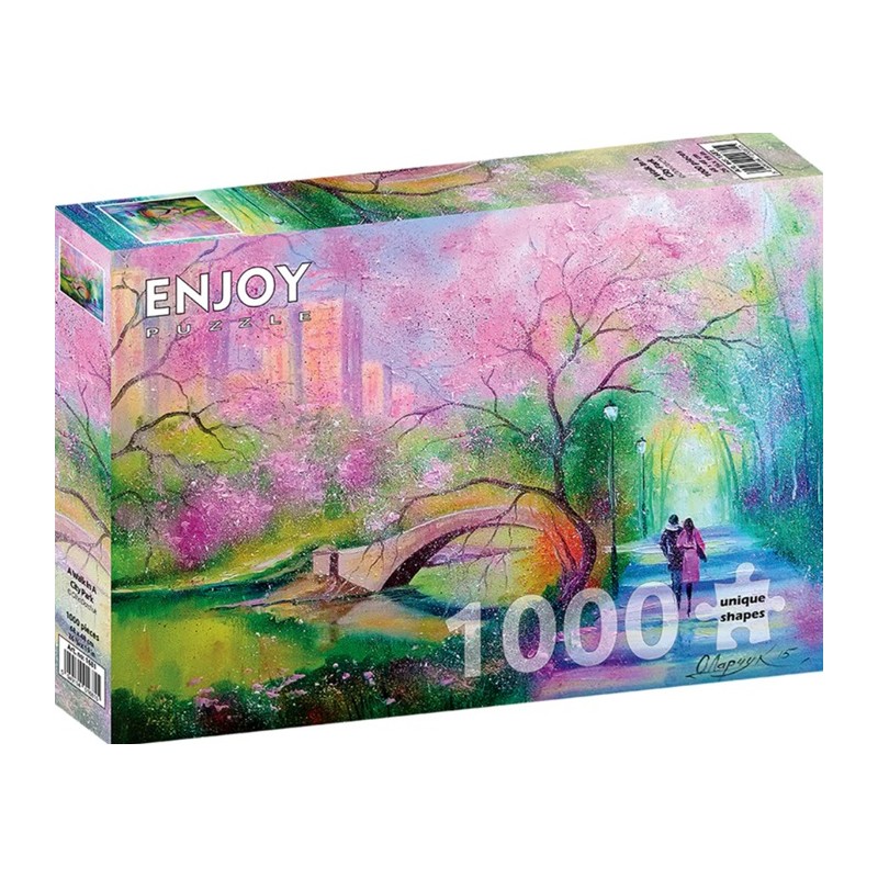 Puzzle 1000p A Walk In A City Park - EnjoyPuzzle