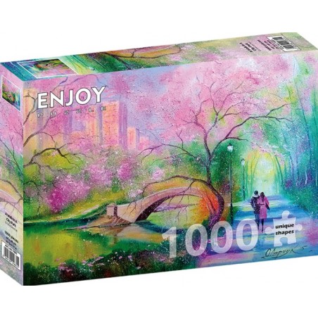 Puzzle 1000p A Walk In A City Park - EnjoyPuzzle