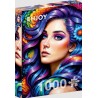 Puzzle 1000p Rainbow Flower Portrait - EnjoyPuzzle
