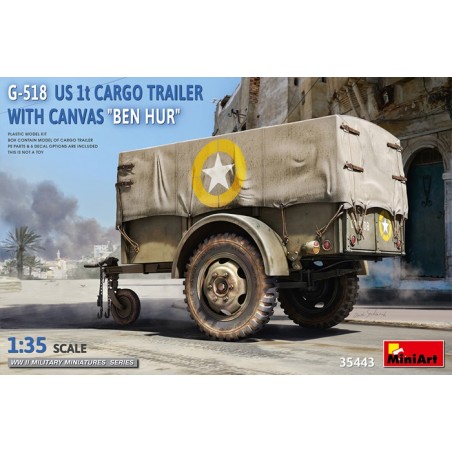 G-518 US 1t Cargo Trailer With Canvas “Ben Hur” 1/35 - MiniArt
