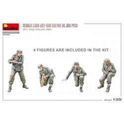 German 7.5cm Anit-Tank Gun PAK 40. Mid Prod. With Field Artillery Crew 1/35 - MiniArt