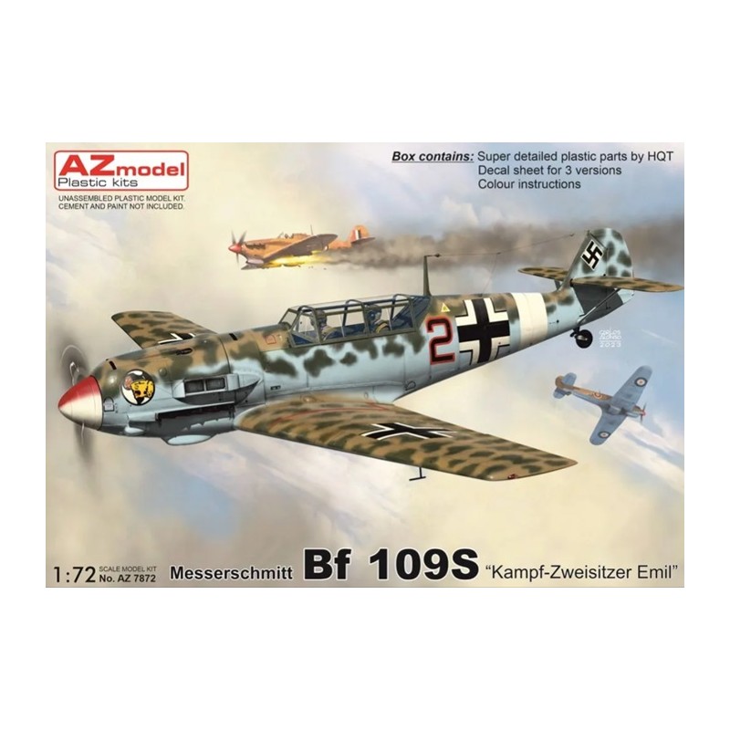 Bf 109S "Kampf – Zweisitzer Emil" 1/72 - AZmodel