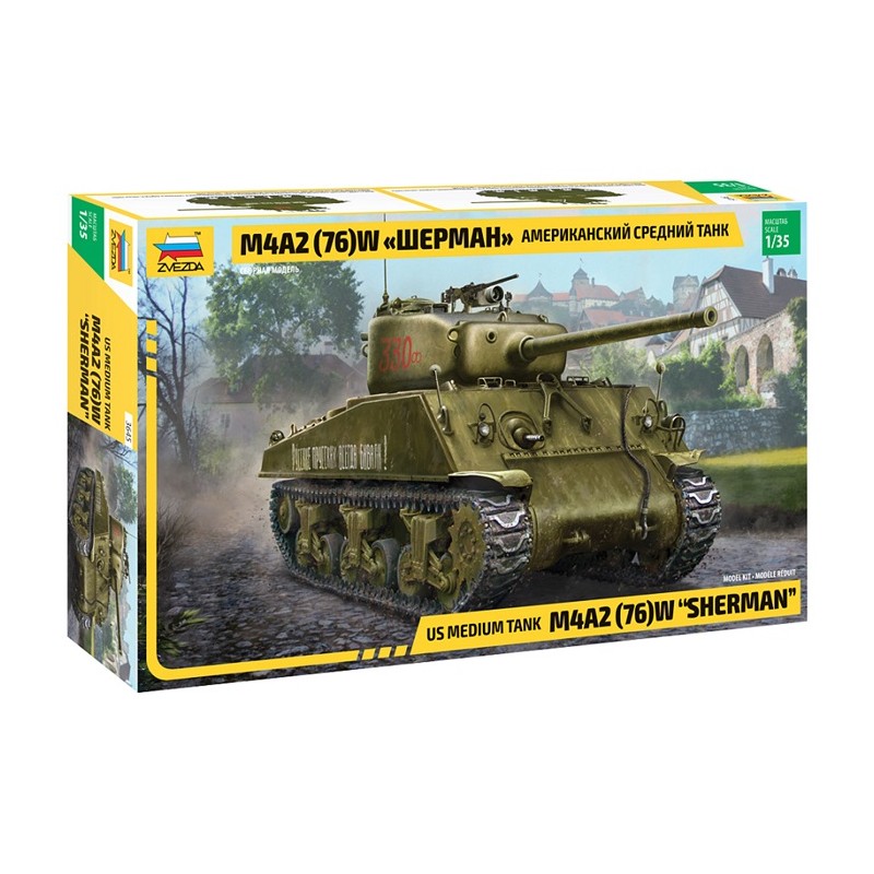 US medium tank M4A2(76)W "SHERMAN" 1/35 - Zvezda