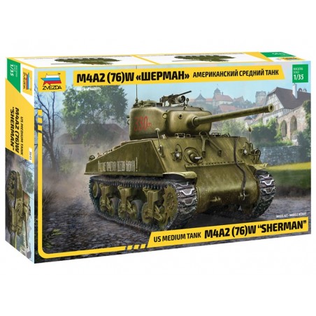 US medium tank M4A2(76)W "SHERMAN" 1/35 - Zvezda