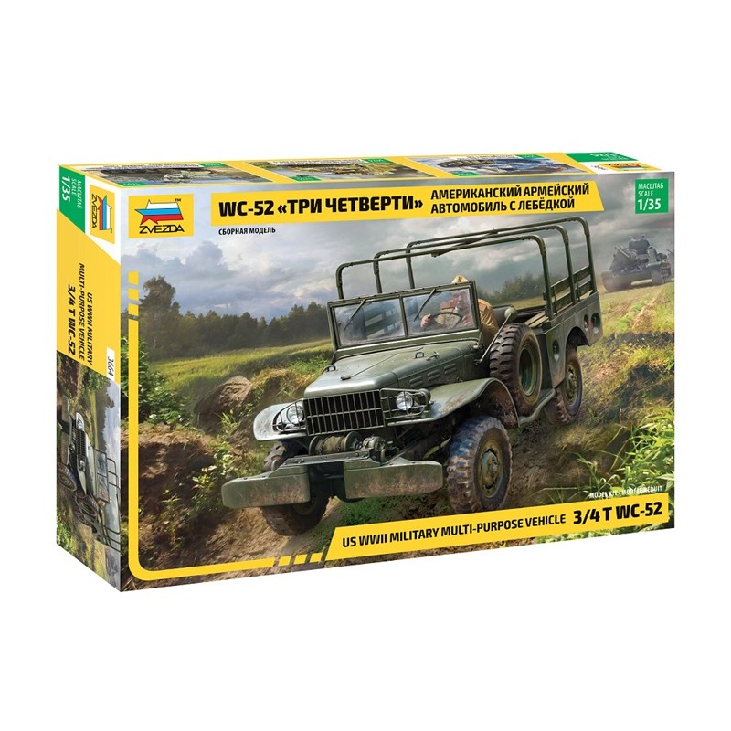 US WWII Military-purpose vehicle 3/4 T WC-52 1/35 - Zvezda