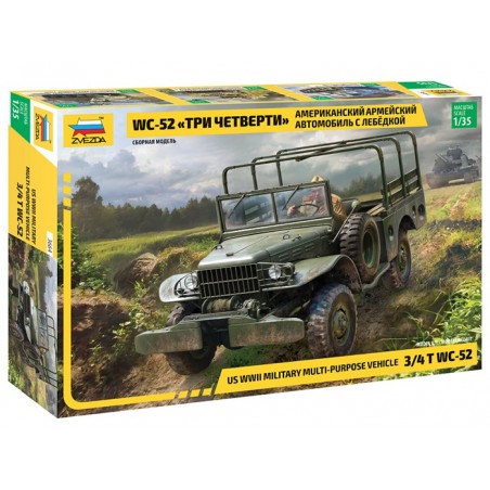 US WWII Military-purpose vehicle 3/4 T WC-52 1/35 - Zvezda