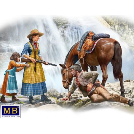 Outlaw Gunslinger Series Kit n°1 - Marshal Tom Tucker, Molly and Rebecca Hanson 1/35 - Masterbox