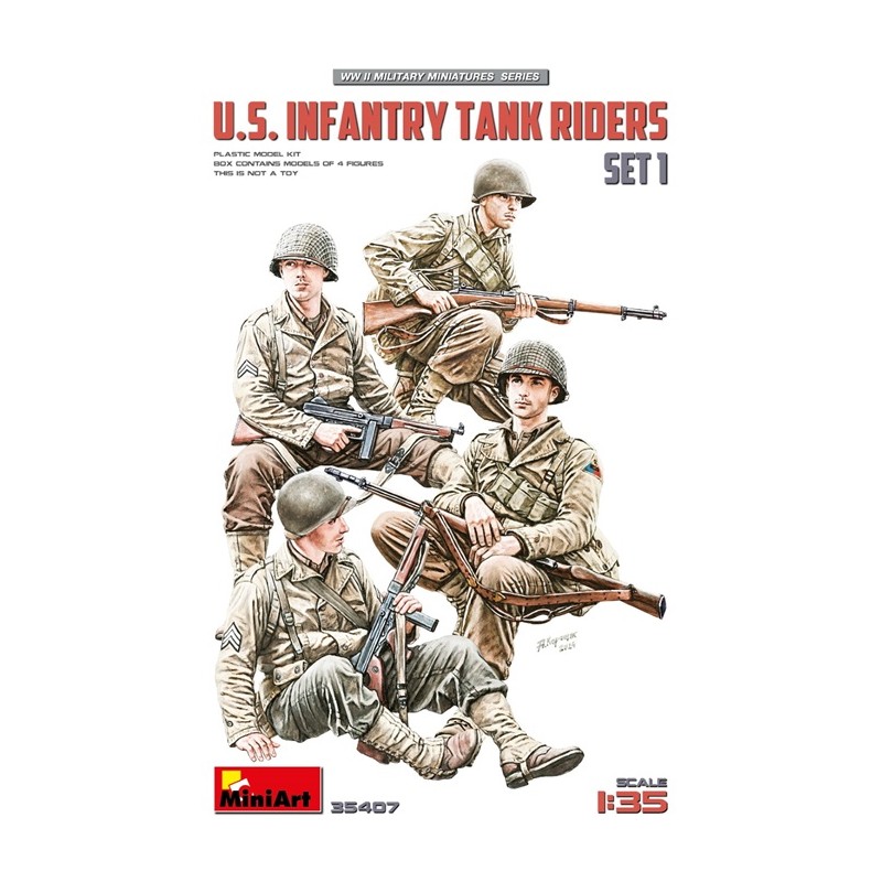 US Infantry Tank Riders Set 1 1/35 - Miniart
