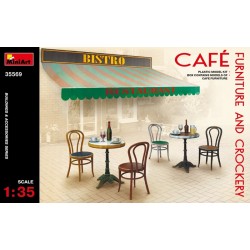 Café Furniture and Crockery 1 1/35 - Miniart