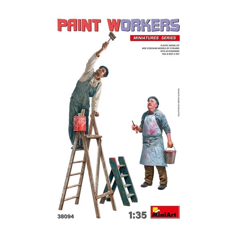 Paint Workers With Accessories 1/35 - Miniart