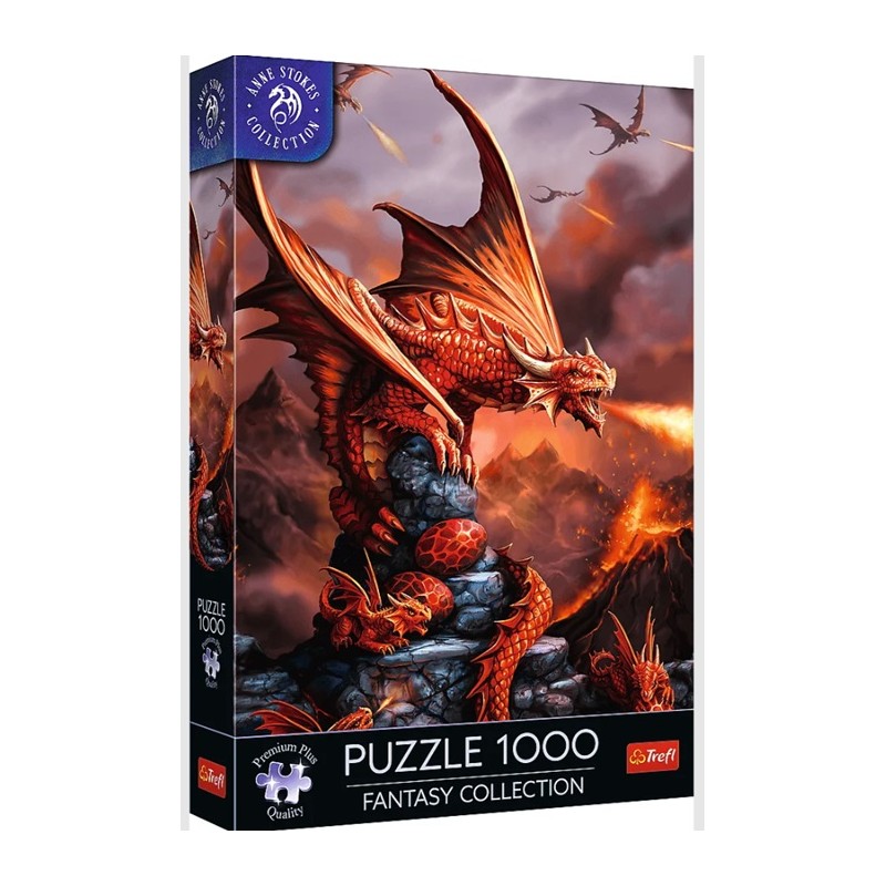 Puzzle 1000p Fantasy Collection: Ognisty Smok - Trefl