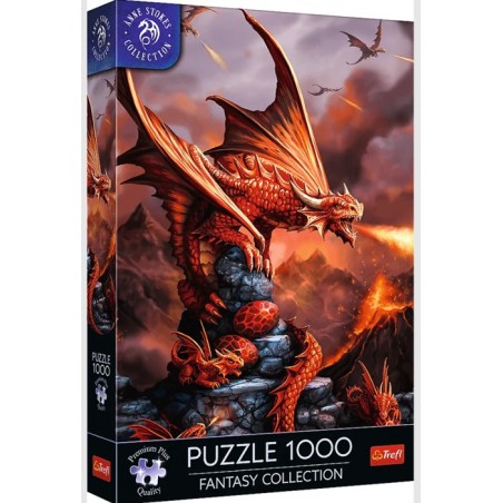 Puzzle 1000p Fantasy Collection: Ognisty Smok - Trefl